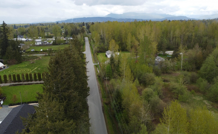 Drone photo-street view