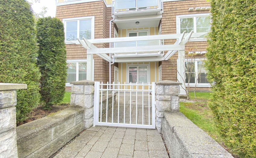 Enjoy your peaceful, spacious yard, with attractive greenery, room for your plants and a nice sitting area. On the quiet side of the building.