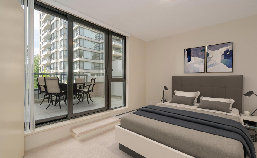 Third Bedroom On Third/Top Floor Features A Private Deck & Den | Open Concept Bedroom |