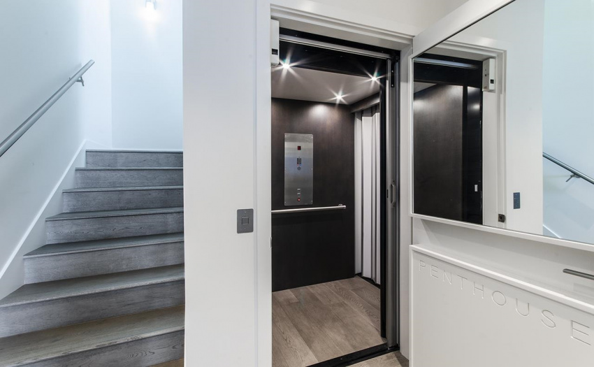 PRIVATE ELEVATOR & STAIRS WHICH LEAD INTO THE APT