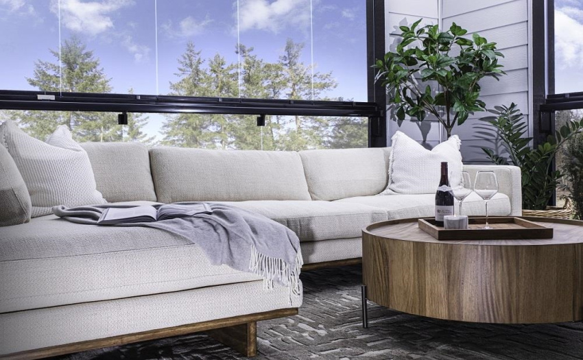 Enclosed glass balcony