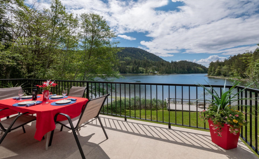 View from the deck over the tranquil bay
