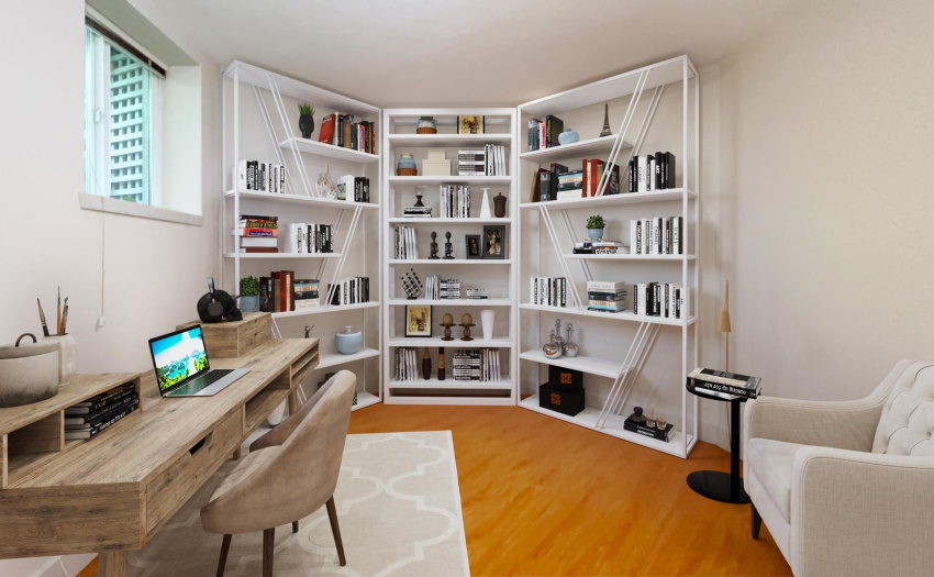 Pictures with furniture are virtually staged.