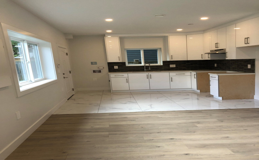 Main floor legal suite Kitchen & Living room