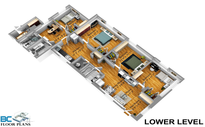 3D Floor Plan of 4194 Prince Albert St., Vancouver.