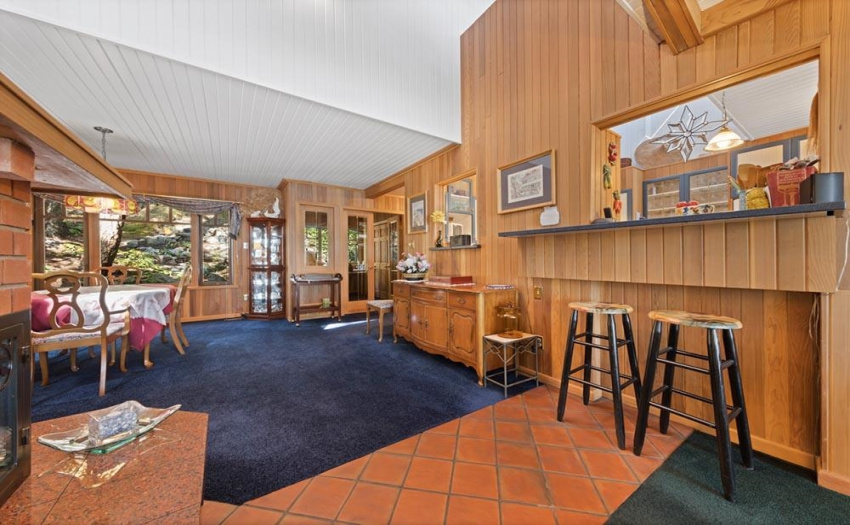 There is a pass through from the kitchen to the dining room allowing for open entertaining and could be opened up further if the new owners prefer