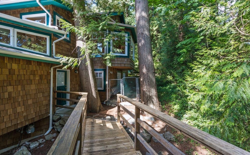 Every effort was used to save the natural surroundings when building this home.