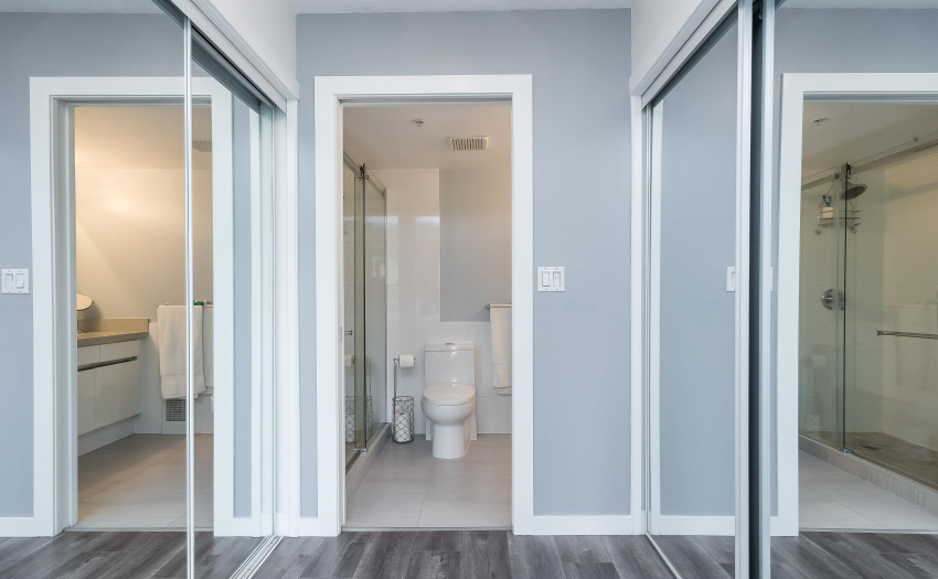 Two Mirrored Door Closets