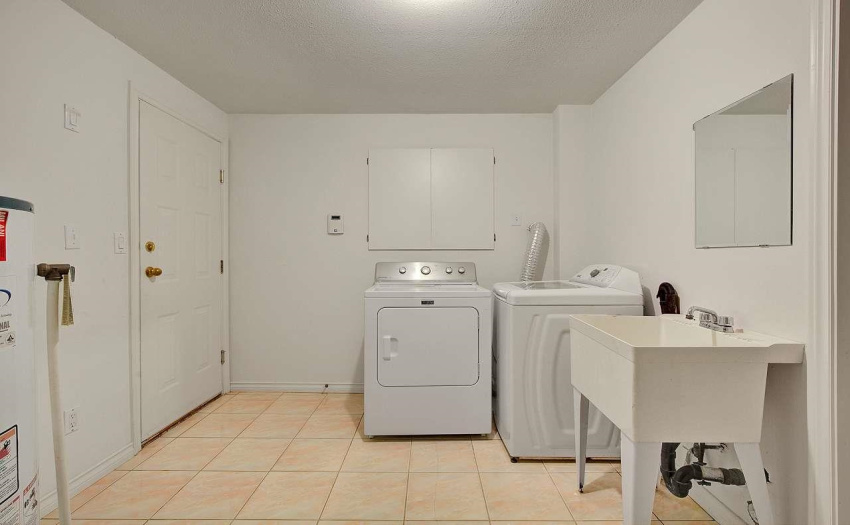 Basement Level Laundry Room