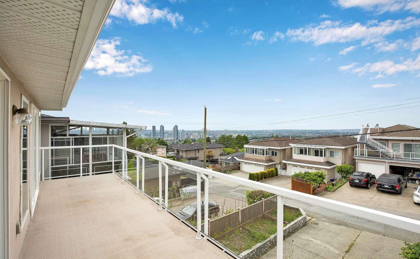 Main Floor Balcony with views of Brentwood Mall, Metrotown and Downtown Vancouver with some water views