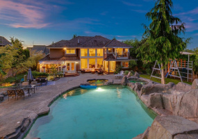 Resort-like, swimming pool, waterfall, greenspace