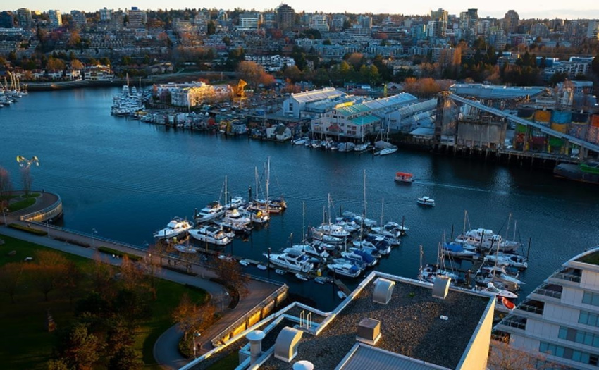 Located adjacent George Wainborn Park overlooking Granville Island and False Creek in Yaletown