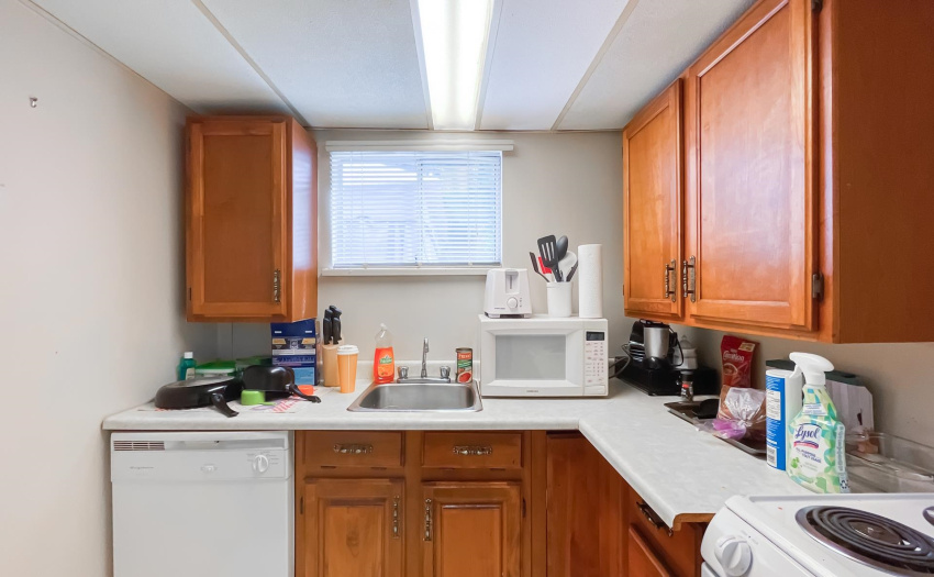 Kitchen in the downstairs one bedroom suite
