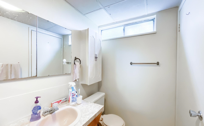 Bathroom in the downstairs one bedroom suite
