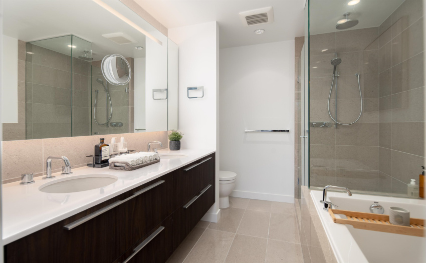Italian cabinetry. Natural stone flooring
