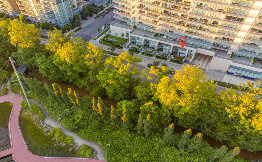 Southwest facing towards Olympic Plaza and Park