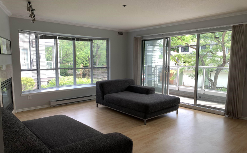 Spacious with large windows facing east and south.