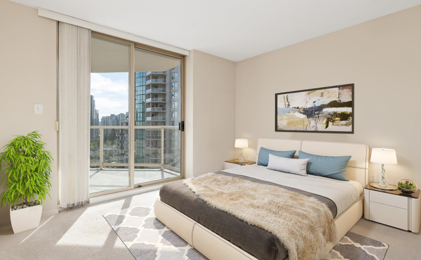 Virtually staged.  Rest and wake up feeling refreshed as you step out onto the deck for a morning stretch.
