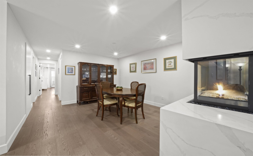 Spacious dining area