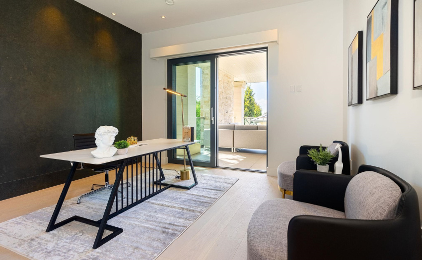 on main floor with full bath and entrance to patio