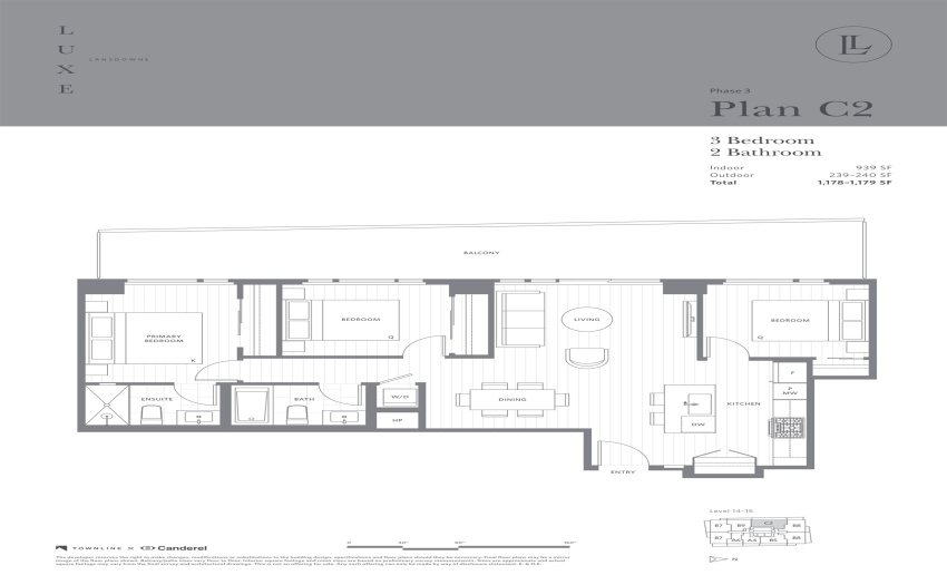 C2 Plan - 939 sf