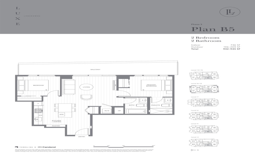 B5 plan - 736 sf
