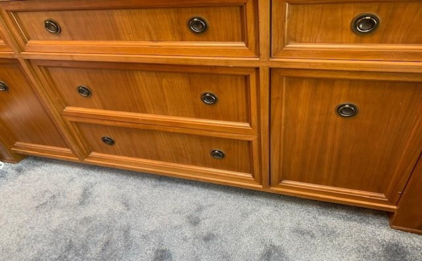 Custom made cabinets.