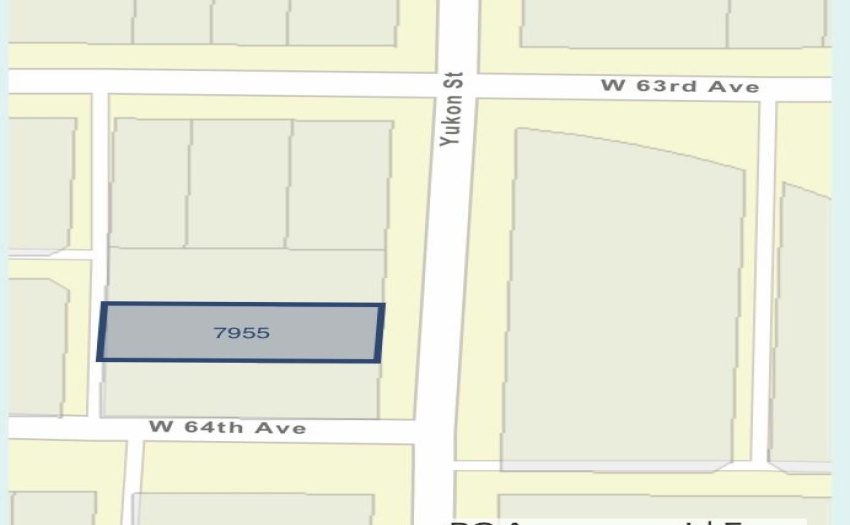 Location of house on map.