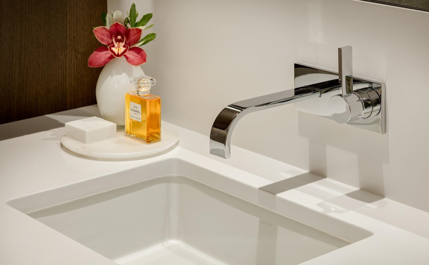 Photo is of display bathroom. Design and size vary per floor plan type.