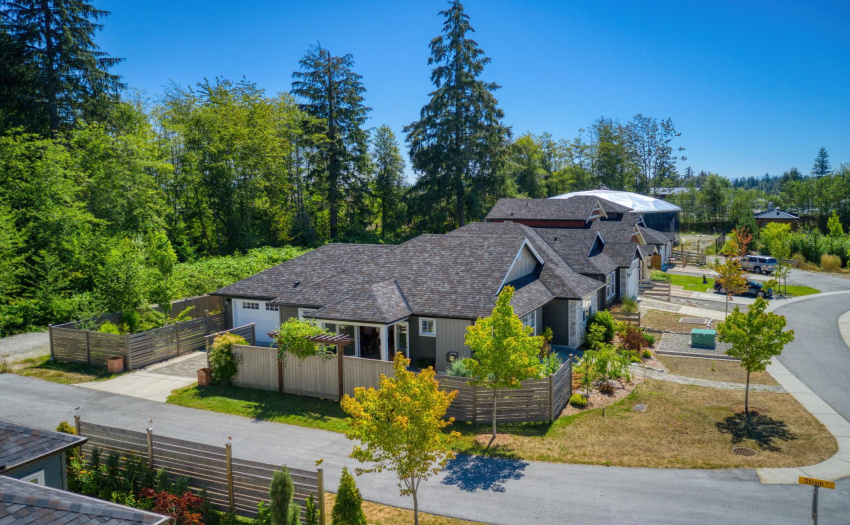 Laneway for two homes and Gibsons park trail system