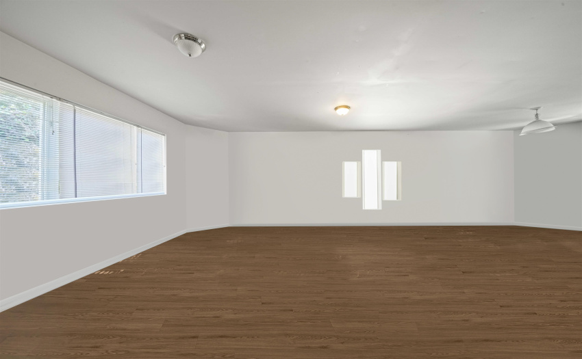 Virtually emptied. Currently rented as suite.