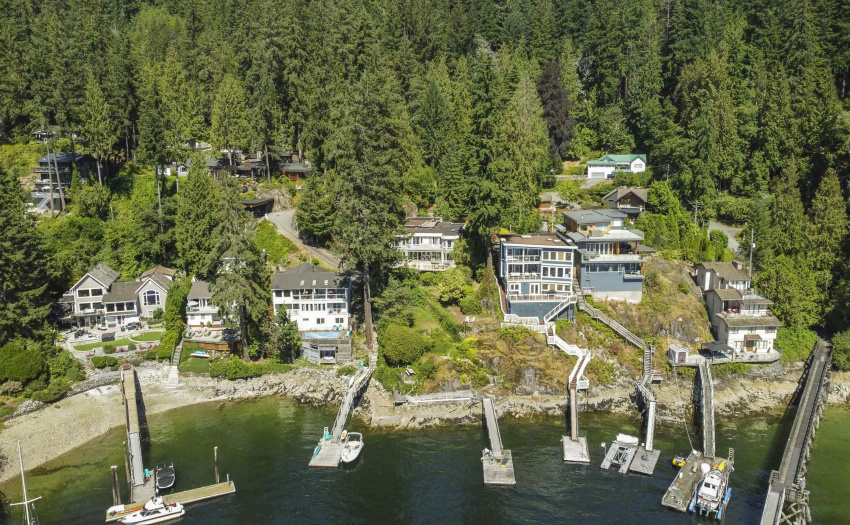 Photo from drone over water.