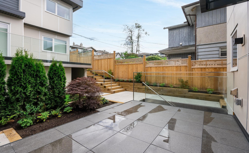 Private back patio. Main level