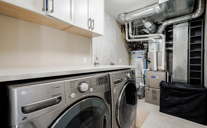 Laundry and Utility room for Main House, with access to the double garage.