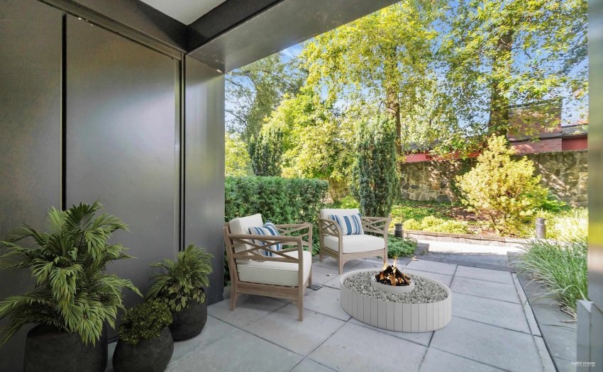 1st Patio - you can take it a separate guest entry.