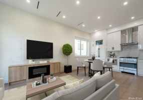 Built in high end Fisher & Paykel appliances with gas range, stone countertops, camera/security system, Nest thermostat, electric fireplace, and A/C.