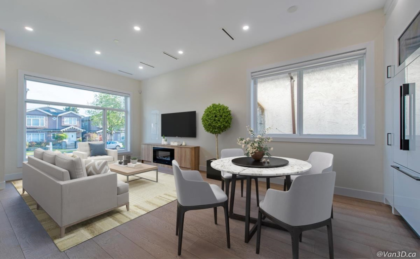 Built in high end Fisher & Paykel appliances with gas range, stone countertops, camera/security system, Nest thermostat, electric fireplace, and A/C.