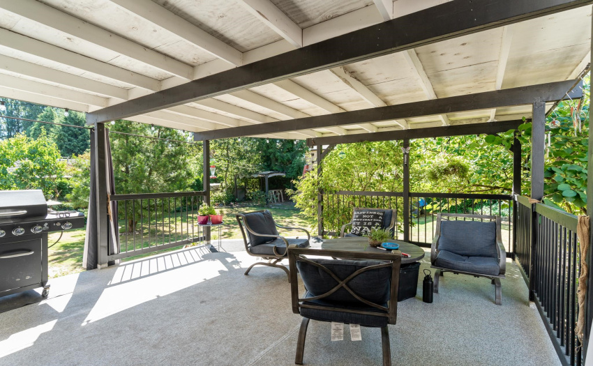 34. Patio overlooking backyard