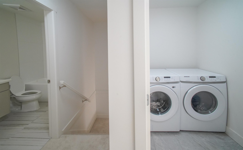 Equipped with brand new washer and dryer.