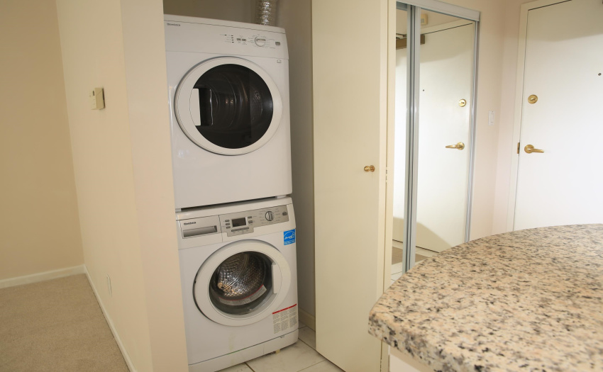 in suite washer and dryer.