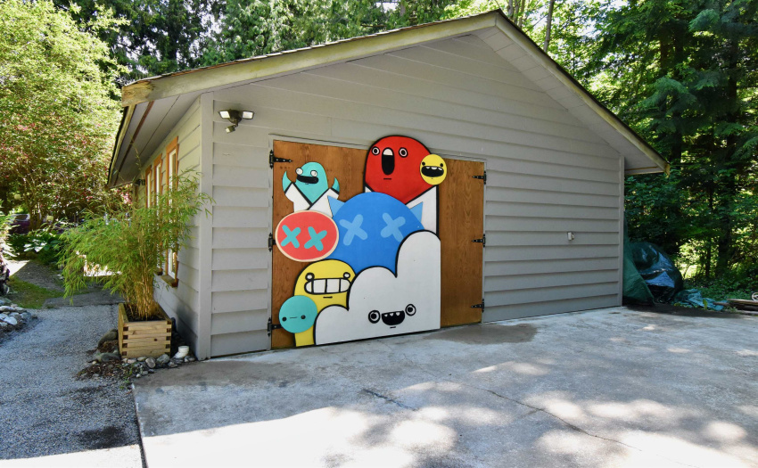 The large concrete pad area is perfect for BBall or to expand the present structure