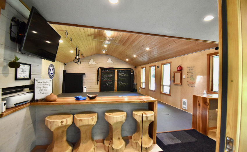 Boasting a reception/sitting area and composting toilet!