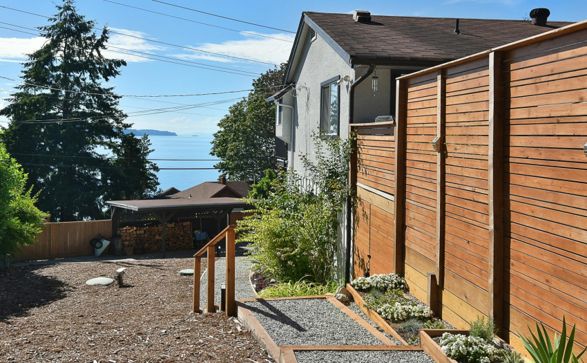 Garden steps with a view