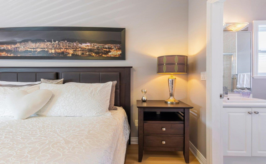 Spacious primary bedroom with private ensuite