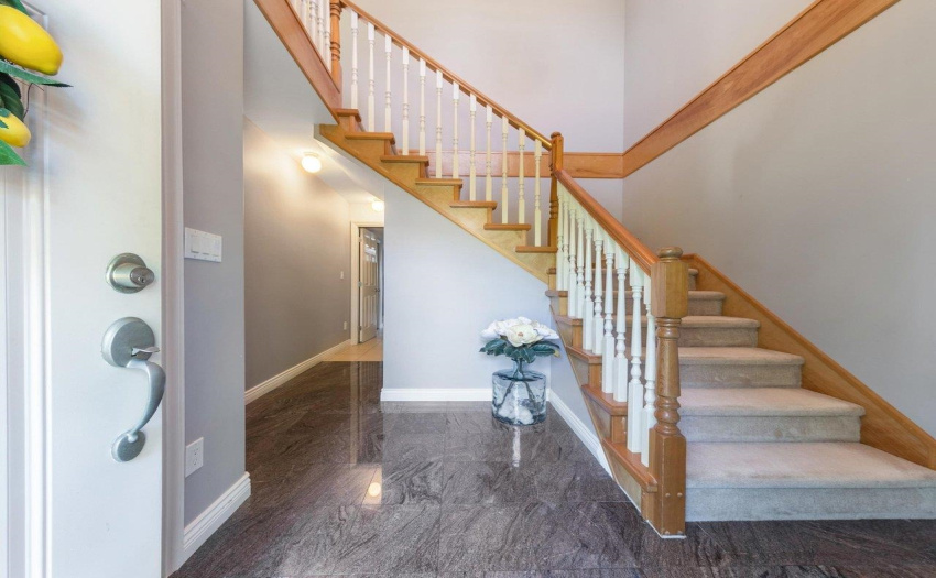 Double-height entry foyer from the front door