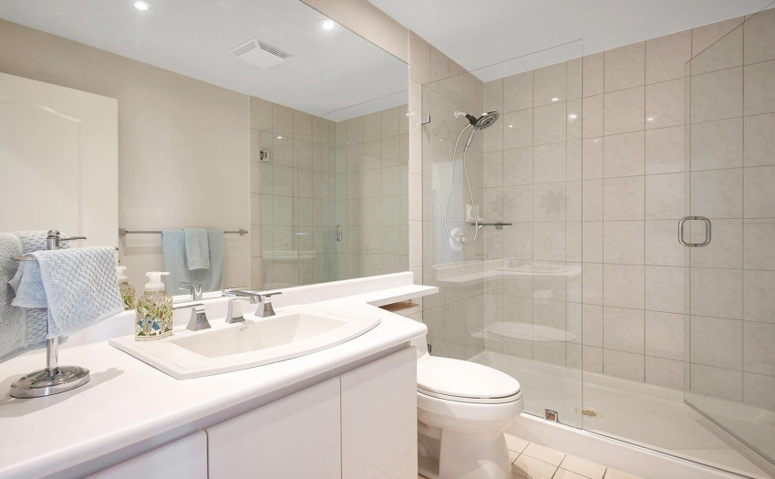Large bath with updated walk-in shower