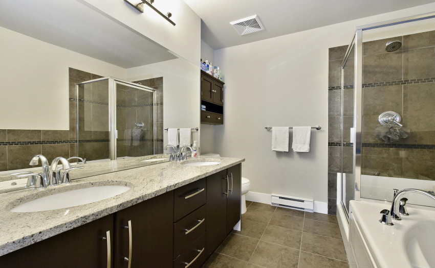 Generous ensuite, large enough for 2 to get ready for the day