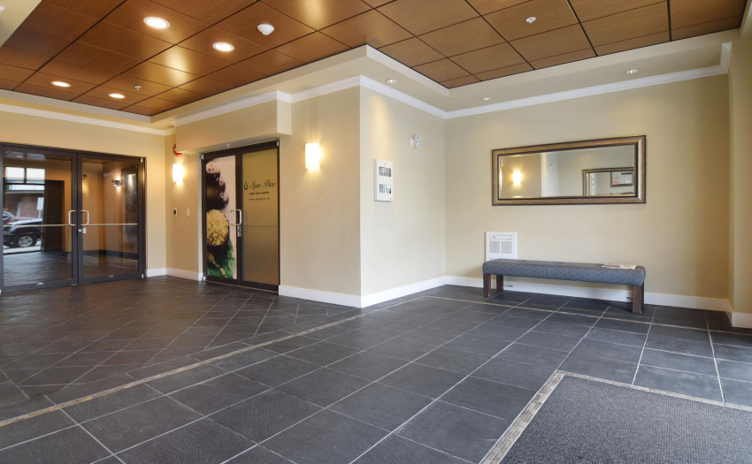 Welcoming entry into the building