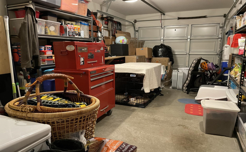 currently used as storage for upcoming move