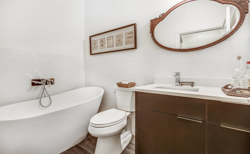 heated flooring - Kohler free-standing tub